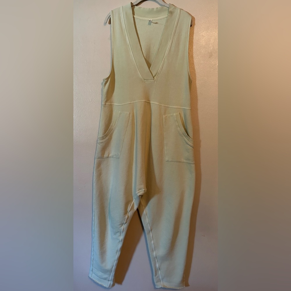 Free People Light Green whats up onesie